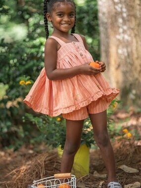 Well Dressed Wolf Summertime Citrus Sweetness Orange Tunic Size 10 NWT